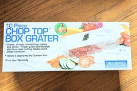 Chop Grater Graham Kerr Vtg Chop  Stainless Steel 10 Pc Attachments 1995 White - £23.35 GBP