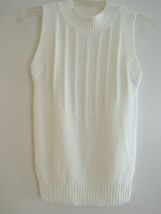 Ladies Top Size M White Knit S/L Pullover by Spiegel TOGETHER NWOT - £15.78 GBP