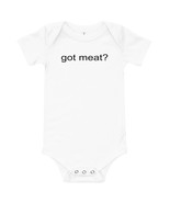 &quot;got meat?&quot; Baby Short Sleeve One Piece - €21,40 EUR