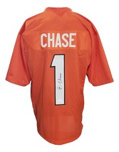 Ja&#39;Marr Chase Signed Custom Orange Pro-Style Football Jersey JSA SD - £213.64 GBP