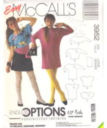 McCall&#39;s Sewing Pattern 3952 Size Tall Girls&#39; Dress Top &amp; Cowl For Stret... - £5.11 GBP