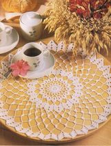 7X Mint Thatch Platter Tray Mat Table Topper Placemat Doily Crochet Patt... - $9.99