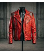 Michael Jackson BEAT IT inspired Red Leather Jacket  - $285.00