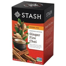 NEW Stash Tea Herbal Tea and Mint Ginger Fire Chai 1.2 oz 36 grams 18 Tea Bags - £7.80 GBP