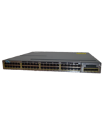 Cisco Catalyst WS-C3750X-48P-S 48-Port PoE Gigabit Network Switch w/ 2x ... - $121.54