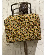 Vintage Gold Frame Clutch Yellow Floral Pattern Cosmetics Bag   - $39.31