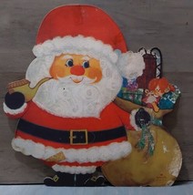 Vintage Hallmark Die Cut Christmas Santa Claus 25xhd 24-9 Decoration 10x... - $23.20