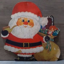 Vintage Hallmark Die Cut Christmas Santa Claus 25xhd 24-9 Decoration 10x... - £18.59 GBP