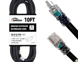10Ft 16/3 Christmas Lighted Outdoor Extension Cord - 16 Gauge 3 Prong Sj... - $23.99