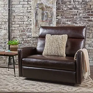 Christopher Knight Home Halima Leather 2-Seater Recliner, Brown, 37. 01 ... - $704.99
