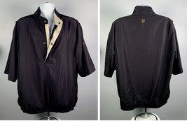 Foot Joy DryJoys Golf Sport Pullover Jacket Mens Large Black Polyester N... - $34.60