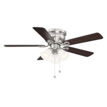Clarkston II 44 in. LED Indoor Brushed Nickel Ceiling Fan with Light Kit - £62.29 GBP