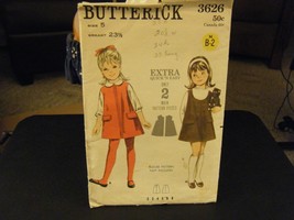 Butterick 3626 Jumper in 2 Versions Pattern - Size 5 Chest 23 1/2 - $15.70