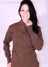 Ww Ii 100% Acrylic Od Brown 5 Button Sweater Military Army Mens Small 36 Chest - £19.37 GBP