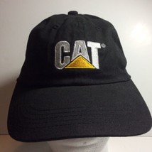 Caterpillar Cap CAT Equipment Construction Logo Hat Embroidered, Black Hook Loop - £8.83 GBP