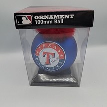 Texas Rangers Glass Ball Ornament Official MLB Christmas Ornament NIB 4&quot; (100mm) - £19.91 GBP