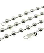 6MM Solid Genuine 925 Sterling Silver Italian Round Ball Bead Pelline Chain - £49.28 GBP+