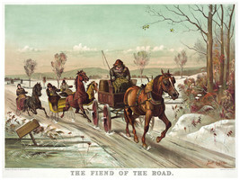 3289 Vintage 18x24 Poster.Room wall art design.Fiend of the road.Carriage.Decor - £21.59 GBP