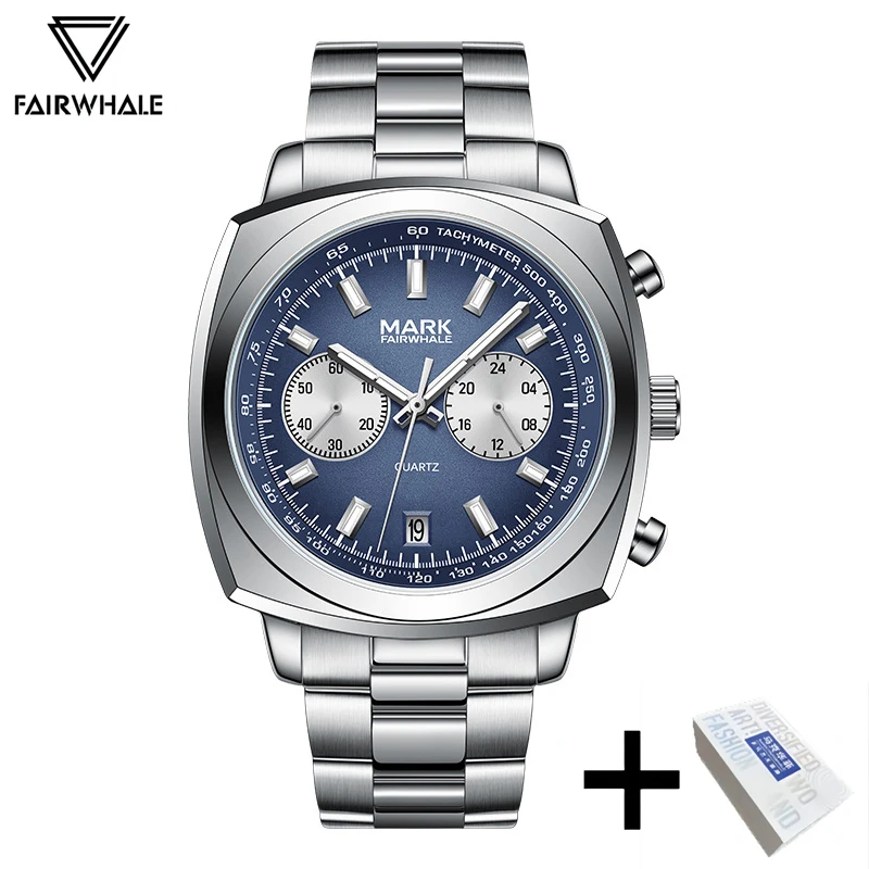 Fashion Mens Watch Brand Mark Fairwhale Business Automatic Date Square C... - $77.03