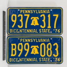 Lot of 2 Pennsylvania Car Truck Vehicle License Plate 1976 Bicentennial - $19.79
