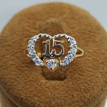 1Ct Round Lab-Created 15 Years Anos Quinceanera Ring 14K Yellow Gold Plated - $156.79
