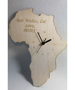 Custom Unique Bespoke Africa Shape Clock Africa Map Wooden - $39.71 CAD