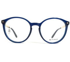 Etro Eyeglasses Frames ET2619 424 Blue Gold Paisley Round Full Rim 52-18-140 - £51.16 GBP