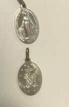 Our Lady of the Miraculous Silver tone  Image .50&quot; Medal, New from Italy... - $4.20 CAD