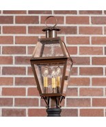 Town Crier Outdoor Post Light in Solid Weathered Brass - £456.40 GBP
