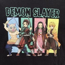Demon Slayer Characters T-shirt Womens L Black Anime Top Spencers Graphic Tee - £9.77 GBP