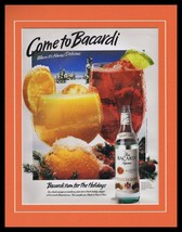 1988 Bacardi Rum Holidays Framed 11x14 ORIGINAL Vintage Advertisement - £27.37 GBP