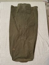 Vintage Military Duffel Bag Olive Green Vietnam Era Large  - $26.25