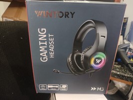 Wintory Gaming Voice Changer Headset with Mic, Cool LED Light Over-Ear Headphone - £29.14 GBP