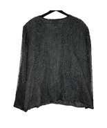 Laurence Kazar Jacket 3X silk beaded 1980&#39;s Paris New York black women&#39;s... - £38.92 GBP