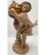 1987 Fontanini Nativity Villager Seth boy holding basket of fruit #145- ... - $9.99