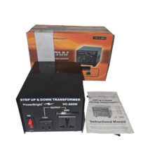 NEW VC500W Power Bright 500W Step Up &amp; Down Transformer / Converter VC-500W - $643.10 MXN