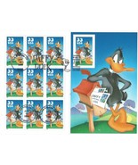 USPS 1999 Looney Tunes Daffy Duck 10x33-cent FDC Sheet Pane- MNH - $91.14 MXN