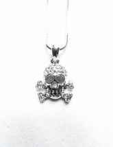 Accessory Silver - Plated Skull and Crossbones Pendant Necklace - £7.73 GBP