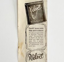 1911 Velvet Tobacco Advertisement Antique Pipe Tobacciana Spaulding Merrick  - £29.97 GBP