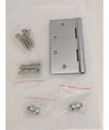 GL-HNG-BRS-45-SQ 3.3mm-4.5 4.5 x 4.5”Plain Bearing Square Door Hinge Chrome - $21.09