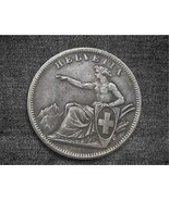 1860 Switzerland 1 Franc Silver Coin - $39.50