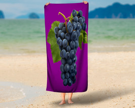 Wine Grape Fruit Beach  Bath Towel Swimming Pool ,Gift,Vacation memento - £18.37 GBP+