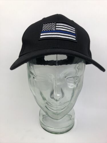 Primary image for Thin Blue Line Police Hat American Flag Thin Blue Line Headwear Ball Cap, Black