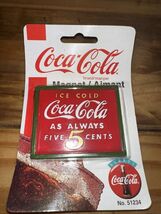Vintage 1998 Coca-Cola Sign Refrigerator Kitchen Magnet 5 Cents New! 512... - $10.89
