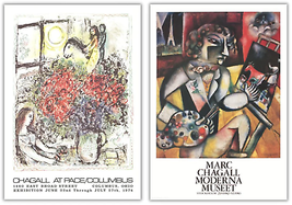 Bundle- 2 Assorted Marc Chagall Rare Posters - £117.76 GBP