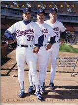 1993 Texas Rangers Souvenir Program Minnesota Twins Baseball Kenny Rogers - £15.48 GBP