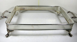 Vintage Oneida Silver Metal Tray Dish Buffet Chafing Stand ONLY 14.5&quot; x 10&quot; - £11.42 GBP