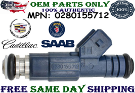 Genuine x1 Fuel Injector for 1996-2003 Saab &amp; Cadillac 2.5L 3.0L V6 #02801555712 - £29.58 GBP