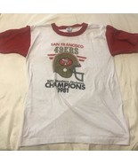 San Francisco 49s T Shirt Western Division Champions 1981 36” chest - $20.05
