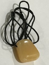 Hand Polished Natural  Agate Pendant With Black Thread Necklace - £35.97 GBP